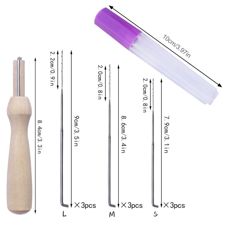 11 PCS Needle Felting Needle Felting Kit Diy Wool Felt Needle Felting Kit Diy with Punch Tool Handle Wool Felt Pocked Needles