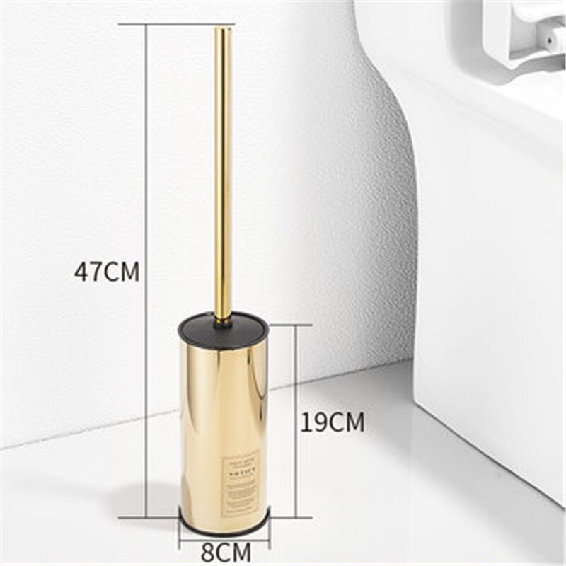 Spazzola di pulizia di tipo durevole di vendita calda per servizi igienici Set porta scopino in acciaio inossidabile Set bagno bagno Hardware oro/cromo