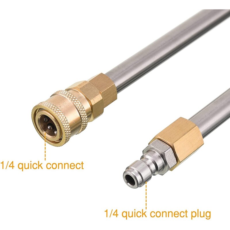 Pressure Washer Wand Extension,240 Degree Rotation Pivoting Coupler, Pressure Washer Nozzles Pressure Washer Attachment