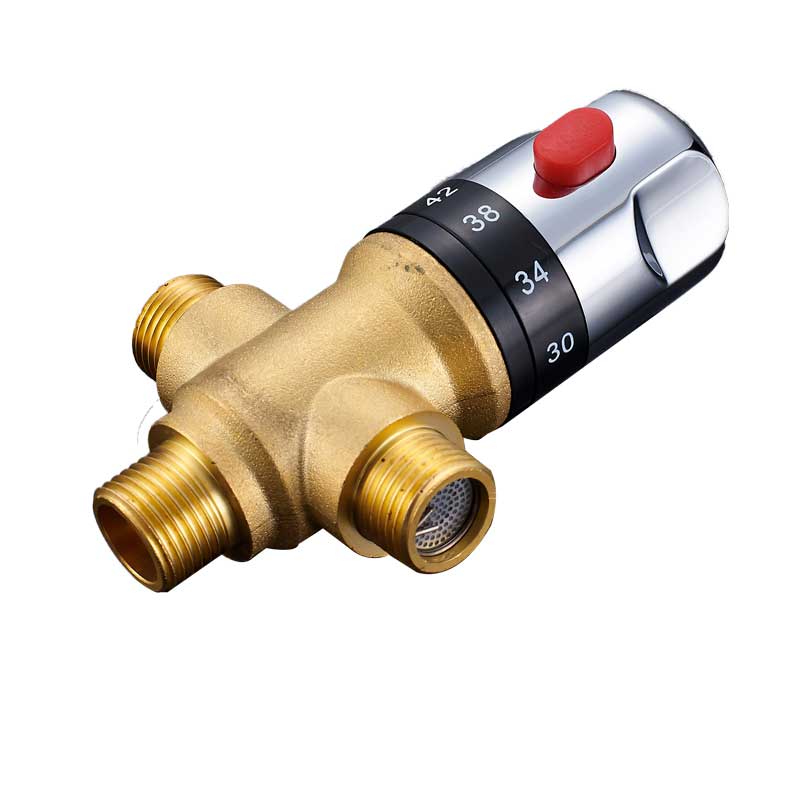 Termostatisk blandeventil brusebad reguleringsventil vandtemperaturreguleringsventil 1/2 "ventil: Rz3080-d1