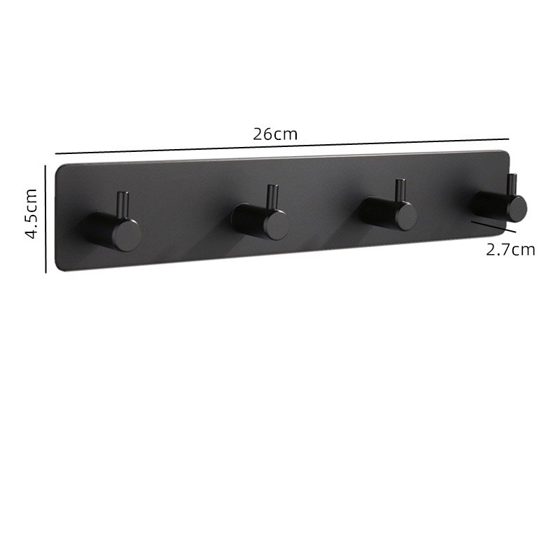 ULA Stainless Steel Holder Hook 3M Sticker Adhesive 1pc Door Clothes Coat Hat Hanger Hanger Towel Clothes Robe Rack Free Punch: A61312-2