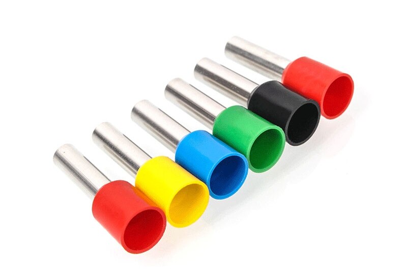 100pcs E10-12 Tube insulating Insulated terminals 10MM2 Cable Wire Connector Insulating Crimp Terminal Connector VE10-12