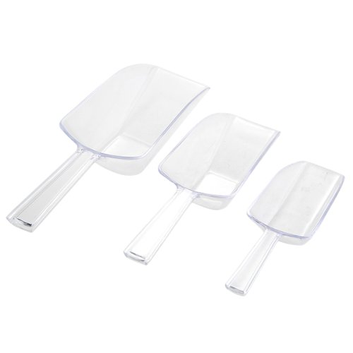 TOP3 piece Pallet Ice scraper shape plastic scoop - Transparent