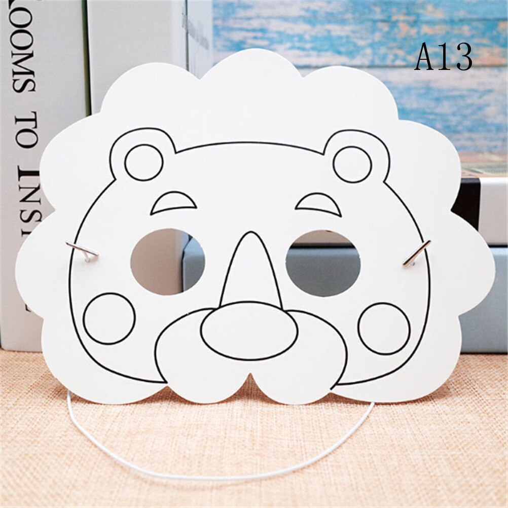 Cartoon Animal Painting Mask Kindergarten Preschool Graffiti Art Crafts Toys Color Drawing Toys for Children Kids: 13