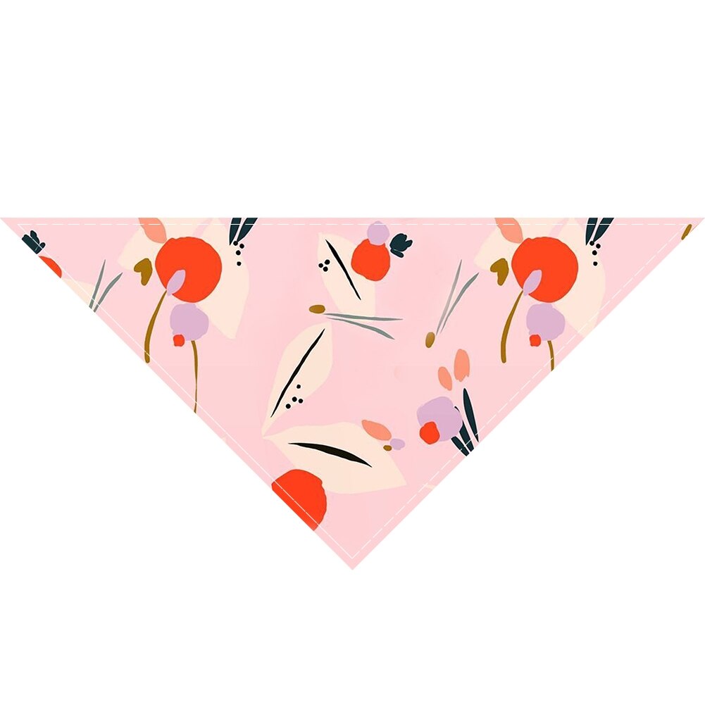 Adjustable Pet Dog Bandana Collar Neckerchief Pattern Little daisy Triangle Neck Scarf Saliva Towel Accessories: 5 / S