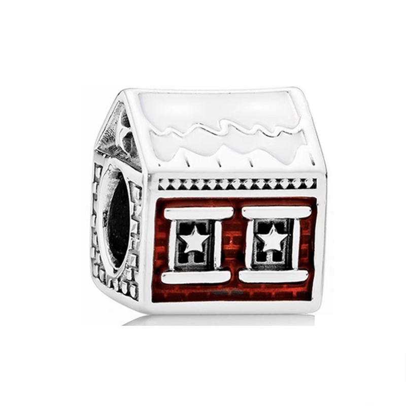 Conch Spirituele Dreamcatcher & Little House Charm Kralen Fit Originele 925 Sterling Zilveren Armband Sieraden: rode kleur