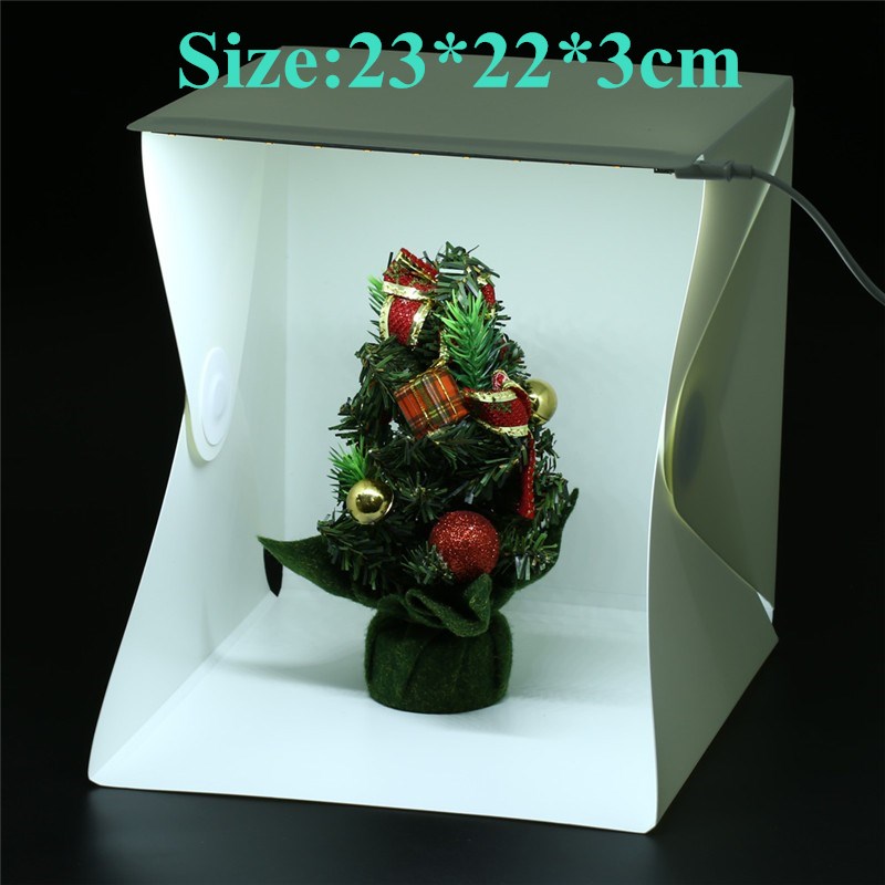 23cm*22cm*3cm Portable Mini Photo Studio Box Photography Backdrop built-in Light Photo Box Photo Studio Accessories