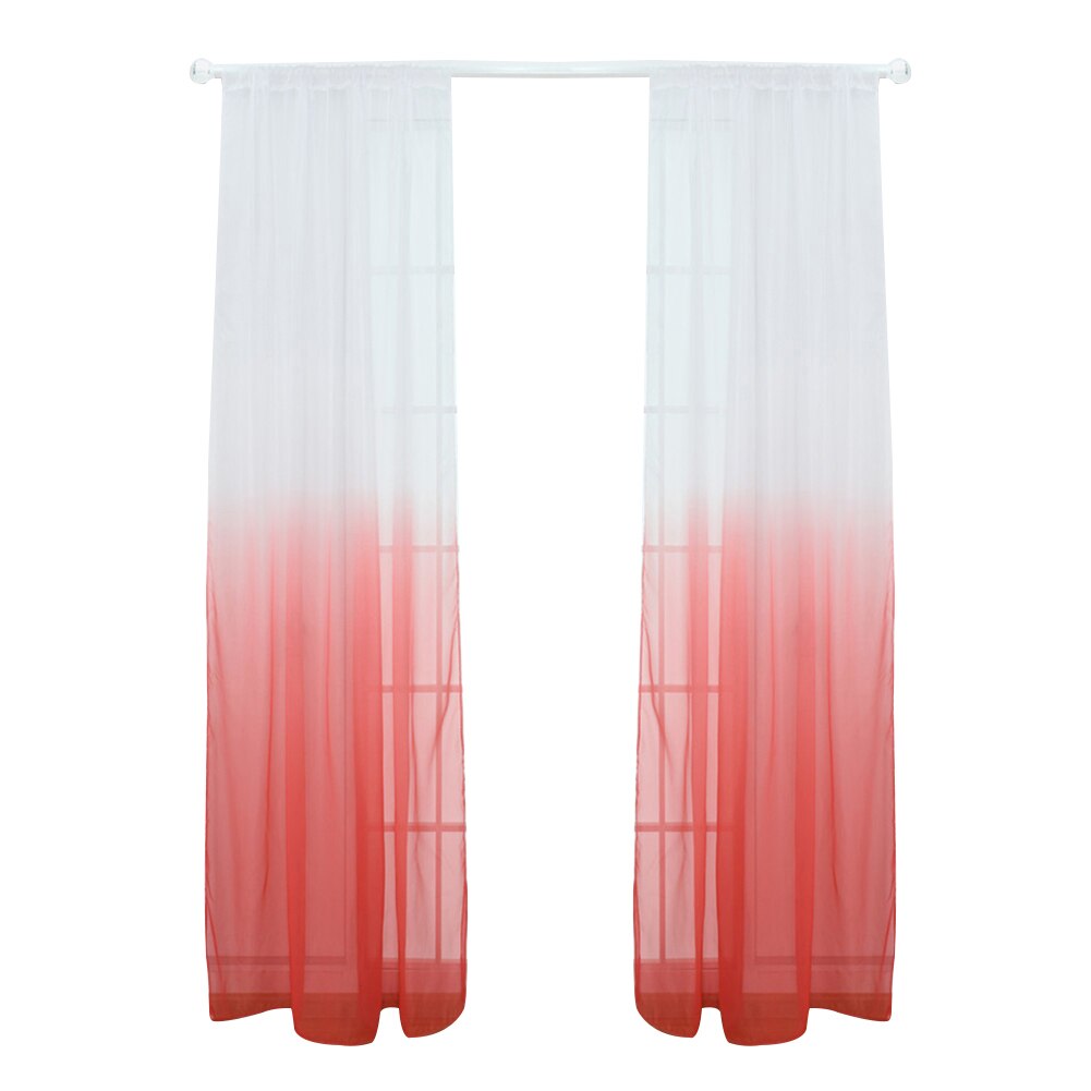 ! moderne gradiëntkleur raam tule gordijn transparante gordijn valance slaapkamer decoratie huistextiel