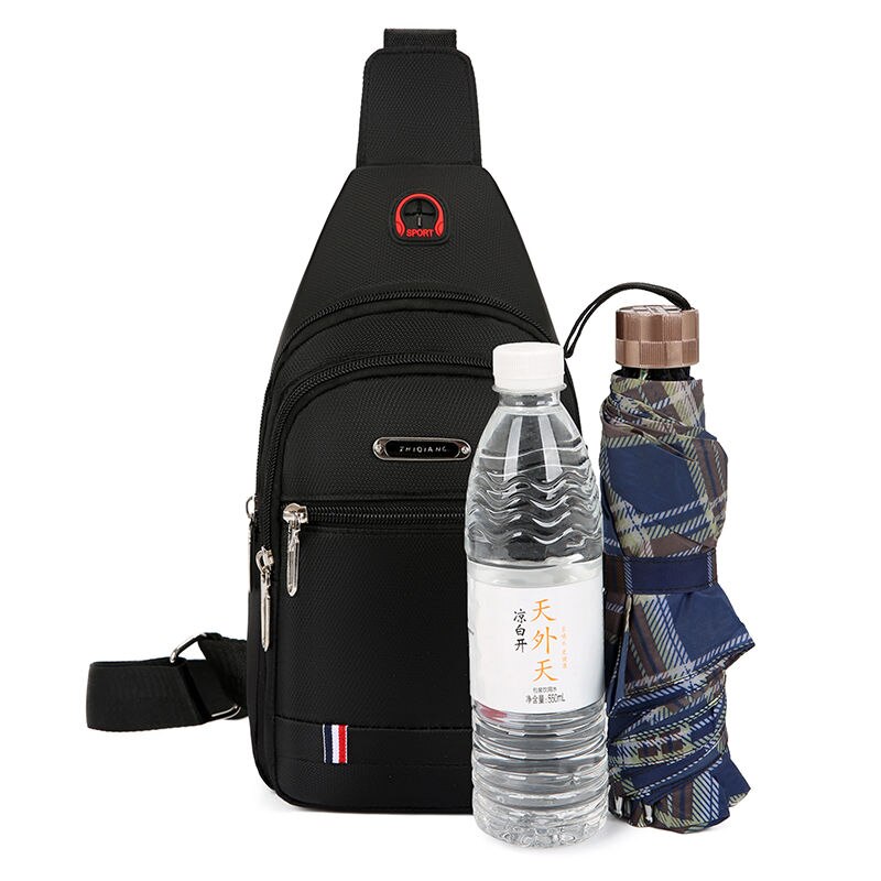 Mannlig usb-lading skulder crossbody-vesker herre anti-tyveri brystveske gymtilbehør sport reisepakke veske