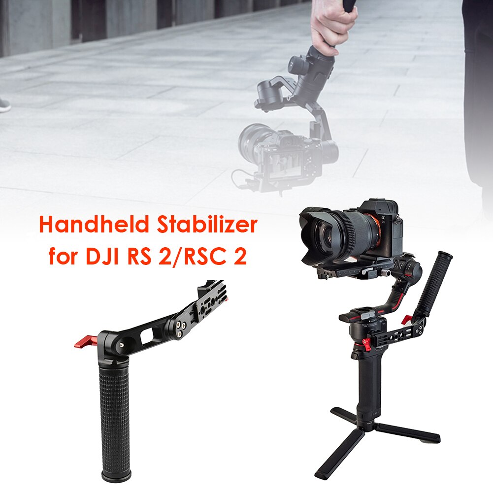 Handheld Stabilizer Extension Holder Gimbal Camera for DJI RS 2/RSC 2 with Bracket 180 Adjustable Angle Hand Grip Accessories