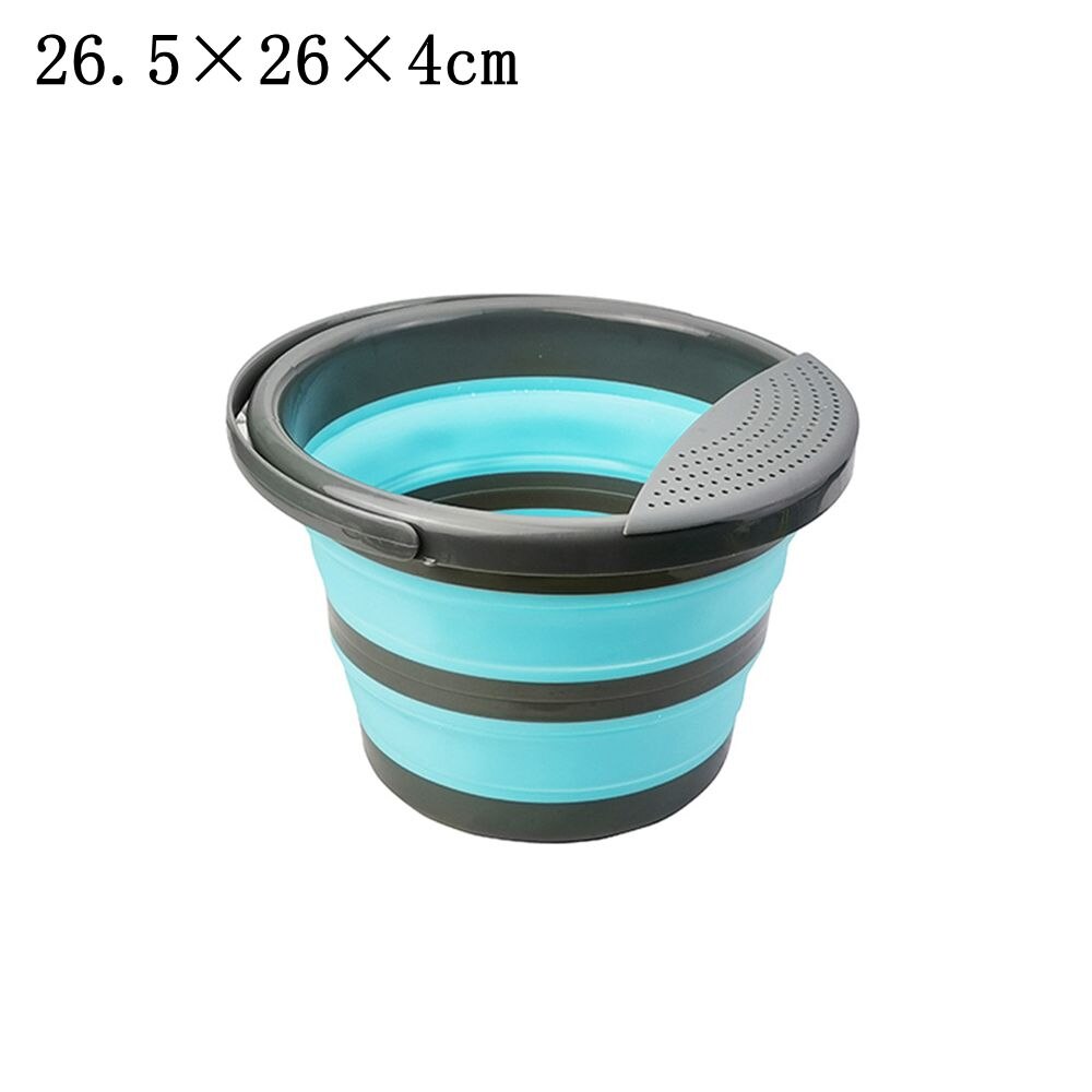Collapsible Bucket Portable Folding Bucket Water Bucket Container with Sturdy Handle for Backpacking Camping Outdoor: blue small