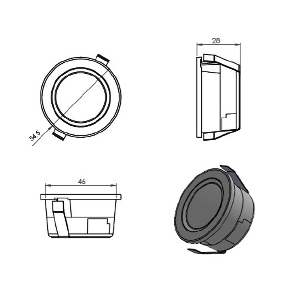 2 pieces - Cooker Hood LED Light 54.5mm 1.6W