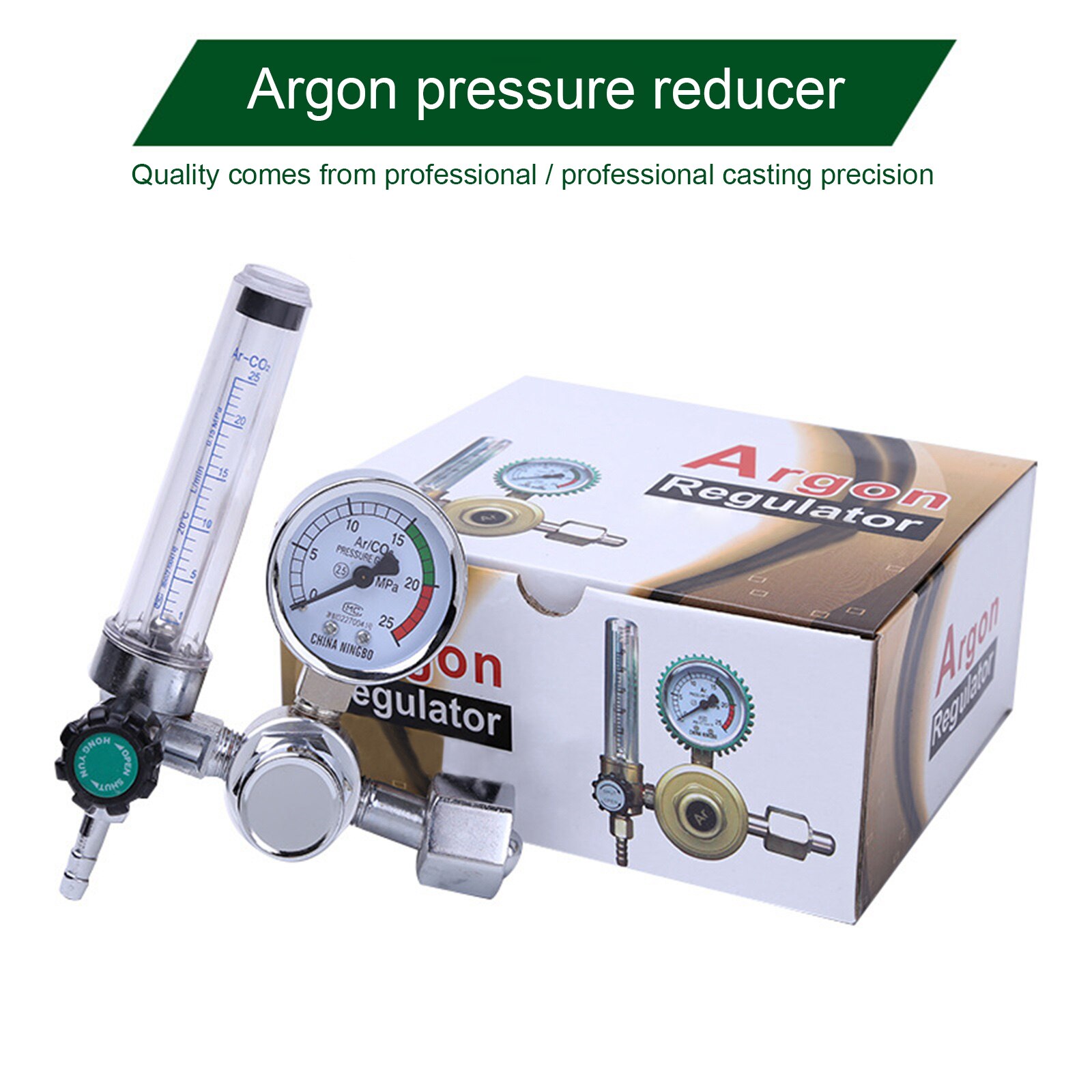 0-25Mpa Argon Regulator CO2 Mig Tig Flow-Meter Gas-Regulators Flowmeter Welding Weld Gauge Pressure Reducer