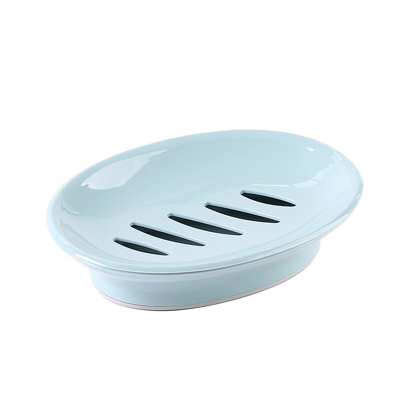 Salle de bain savon vaisselle boîte Portable douche coiffeuse creux Drain porte savon récipient cuisine rangement savon boîte Place titulaire: Blue