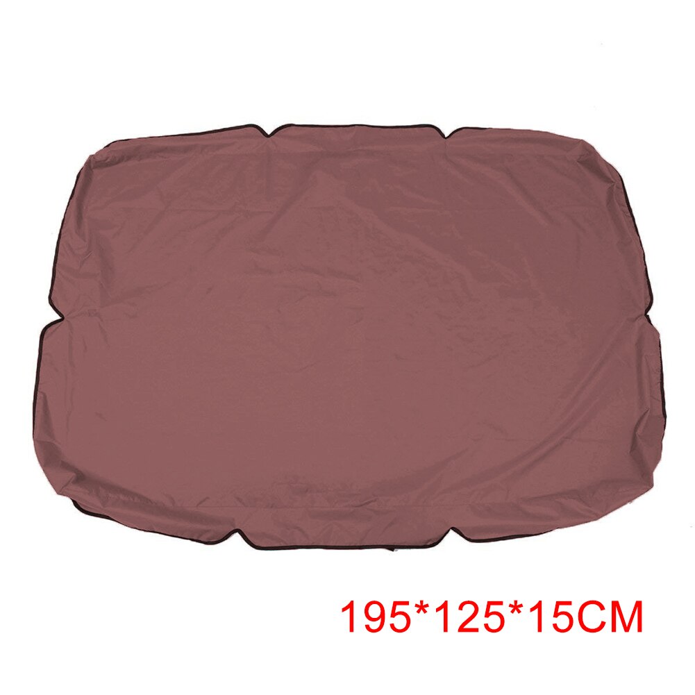 Huske sete baldakin utendørs hage støvtett solskjerm veranda gårdsplass møbler tilbehør uv-beskyttelse terrasse hengekødu trekk: Kaffe 195 x 125 x 15cm