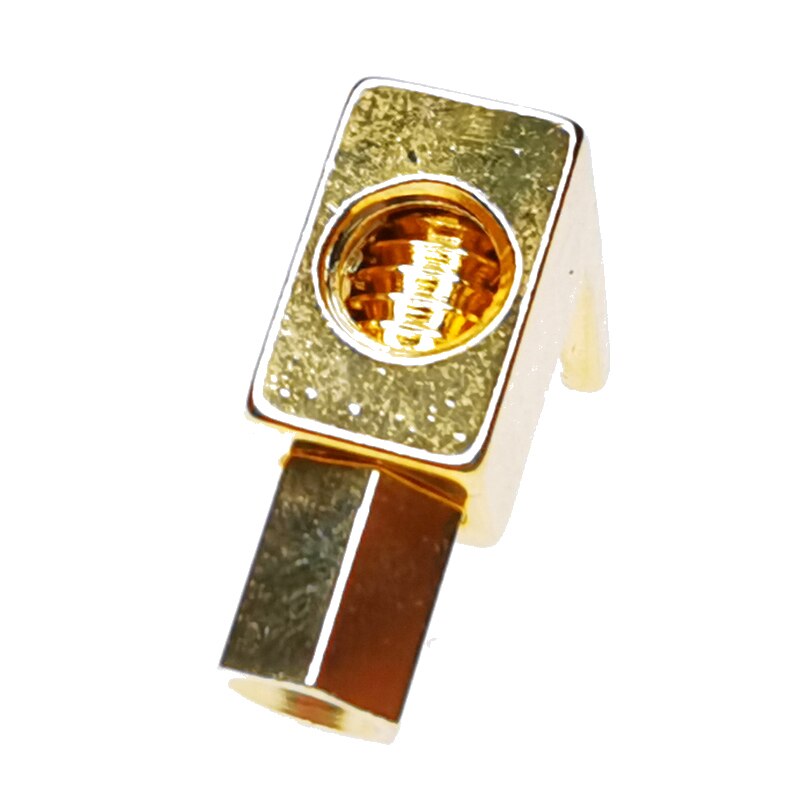 1 stück -50 stück messing vergoldeter rechtwinkliger hifi-audio-lautsprecherkabel-y-adapter (gabelstecker: bananenstecker auf gabelstecker)