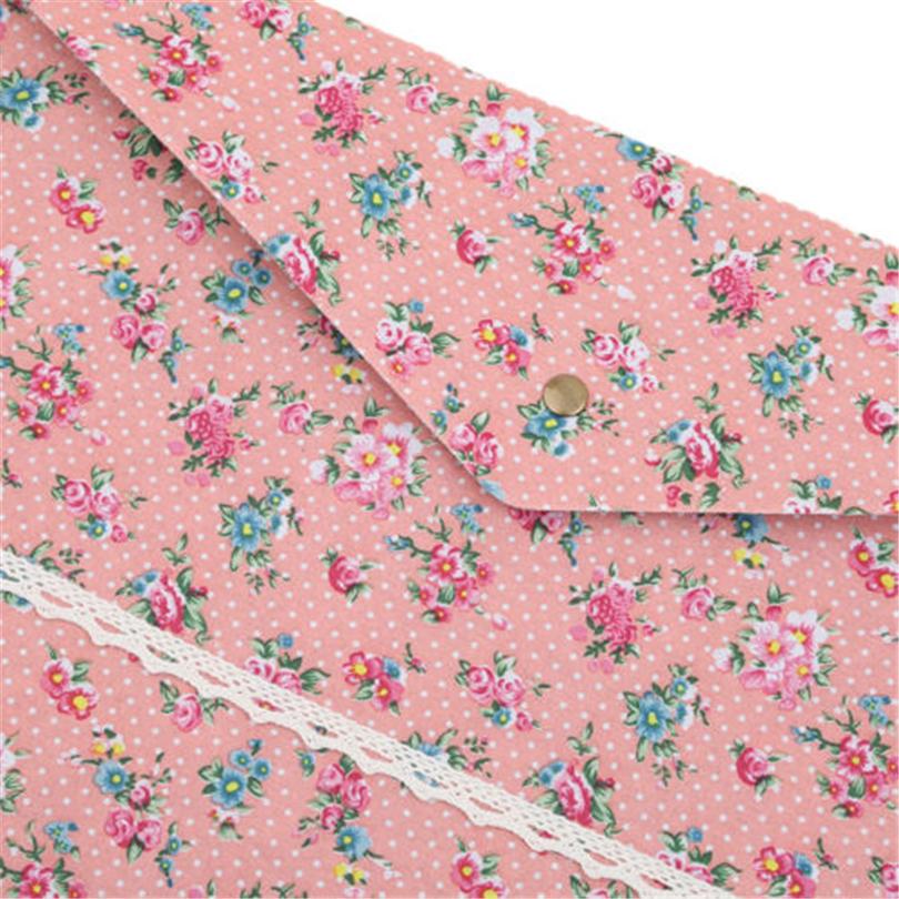 1 pcs School Boek Opslag Bloemen Papers Pouch Case Boek Opslag grote Potlood A30 A4 Bestand Zak Map