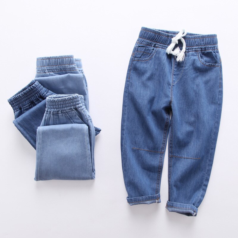 Jeans de Cowboy pour bébés filles | Vêtements en Denim, taille élastique, pour enfants de 2-3-4-5-6 ans,