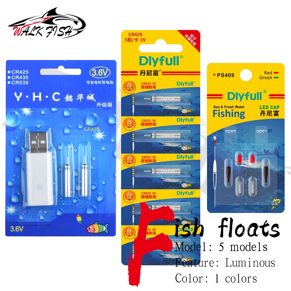 WALK FISH Luminous Electric Fishing Floats For LED Fishing Buoy Accessory Suit for Charger Devices Tools Tackle Accessories