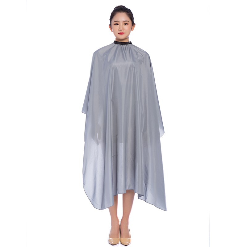 Tablier de coiffeur pour Salon de coiffure, Cape pour coupe de cheveux, robe de coiffure, Cape pour Salon de coiffure, tablier en tissu de coiffure: WB004-Grey