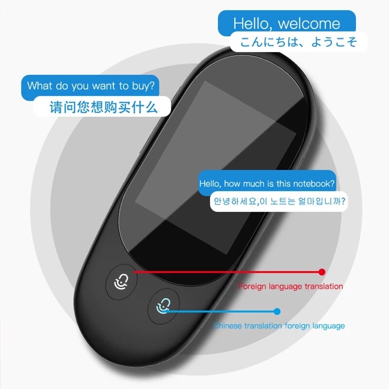 Traducteur intelligent de photos vocales instantanées, écran tactile de 2.4 pouces, Wifi, prise en charge hors ligne, traduction multilingue Portable