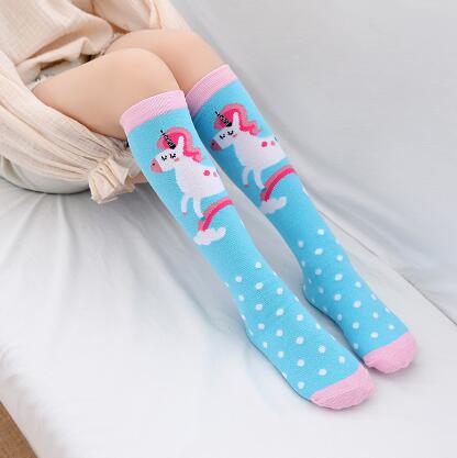 Autunno nuovo cartone animato calzini a tubo dritto per bambini calze al ginocchio cartoni animati stampa animalier ragazze calzino lungo sokken bambini neonato: style 1