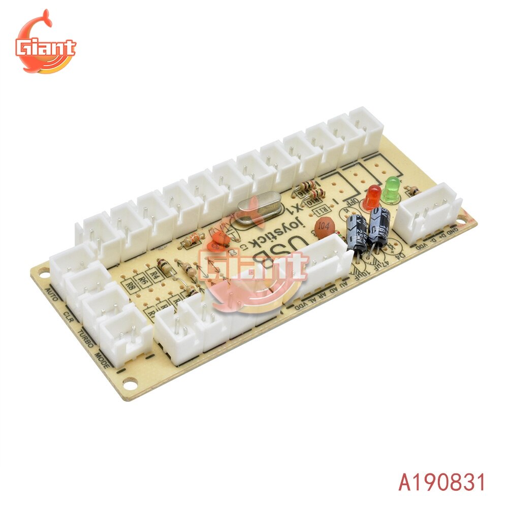 DIY Zero Delay Arcade USB Arcade Joystick Circuit Board Wiring USB Encoder PC to Joystick Fighting Games Replacement Parts 2 Pin: Only Board