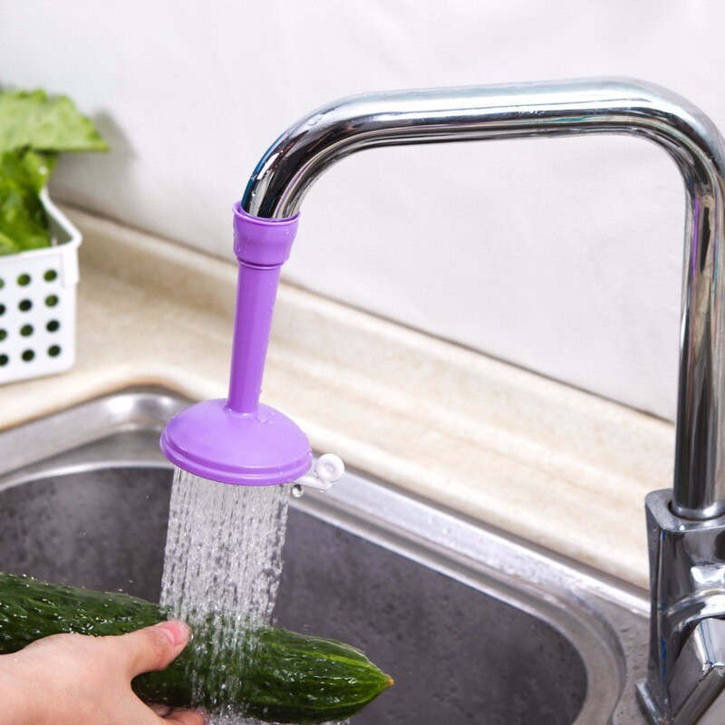 Multifunctionele Kraan Sproeiers Verstelbare Huishoudelijke Plastic Tap Waterbesparende Douche Bad Splash Filter Douchekop Keuken: Small Purple