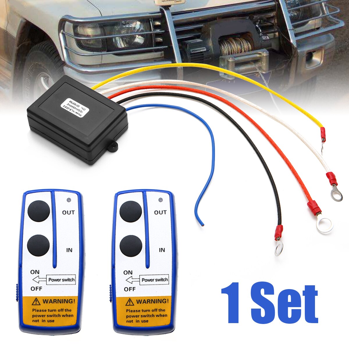 1 Set 12V 50ft Winch Wireless Remote Control Switch Handset Kit For ATV SUV UTV Car Electronic Accessories