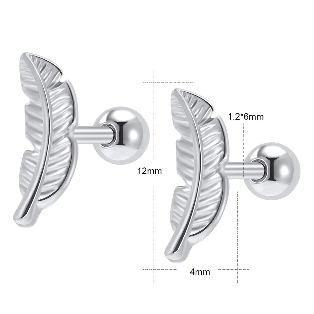 ZS Punk Style Stud Earrings soe Women Stainless Steel Earrings Snake Shape Ear Piercing Jewelry Accessories Girls: 4