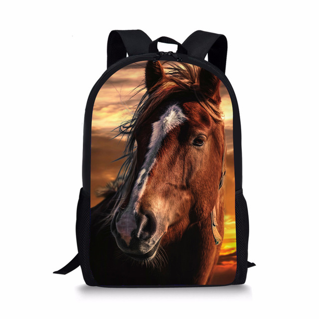 Forudesigns 3 Stks/set Wilde Paarden Schooltas Voor Jongens Orthopedische Rugzakken Schooltas Basisschoolleerlingen Mochila Escolar: Y3192C