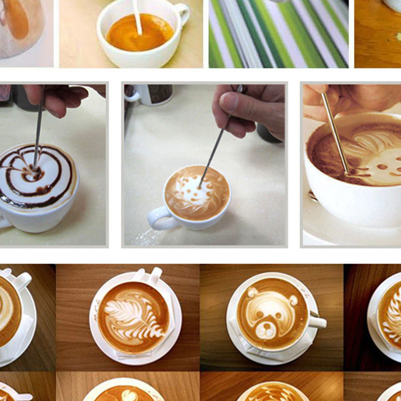 Koffie latte roestvrij staal kunstpen gereedschap espressomachine café keuken