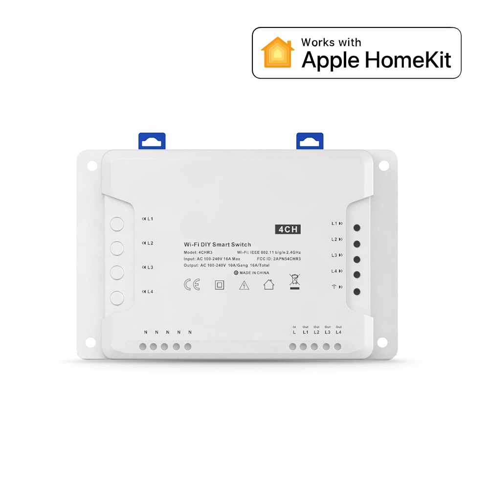 Smart 4 Kanaals Relais Schakelaar Module Compatibel Met Apple Homekit Voor Smart Home Lichtregeling