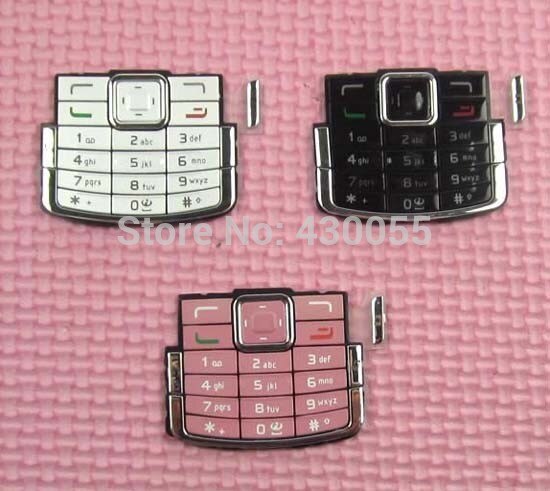 5 stks/partij Wit/Zwart/Roze Kleur Ymitn Behuizing Beschermhoes Toetsenborden Toetsenborden voor Nokia N72,