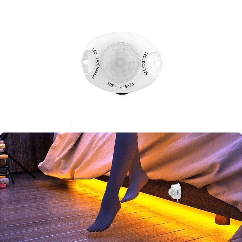 DC12V PIR motion sensor light switch Adjustable time delay IR Human Body motion Sensor Auto control ON/off LED strip lighting