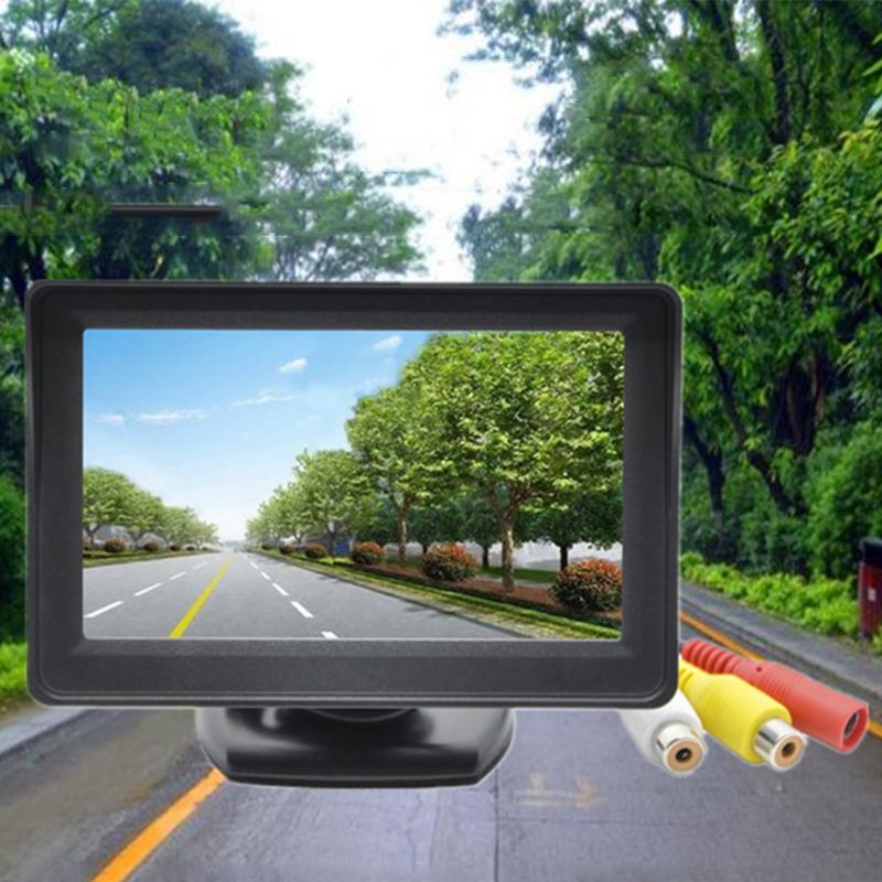 4.3 inch Car Monitor for Rear View Camera Screen Reverse Camera Monitor Display Two AV Inputs Color Video Screen