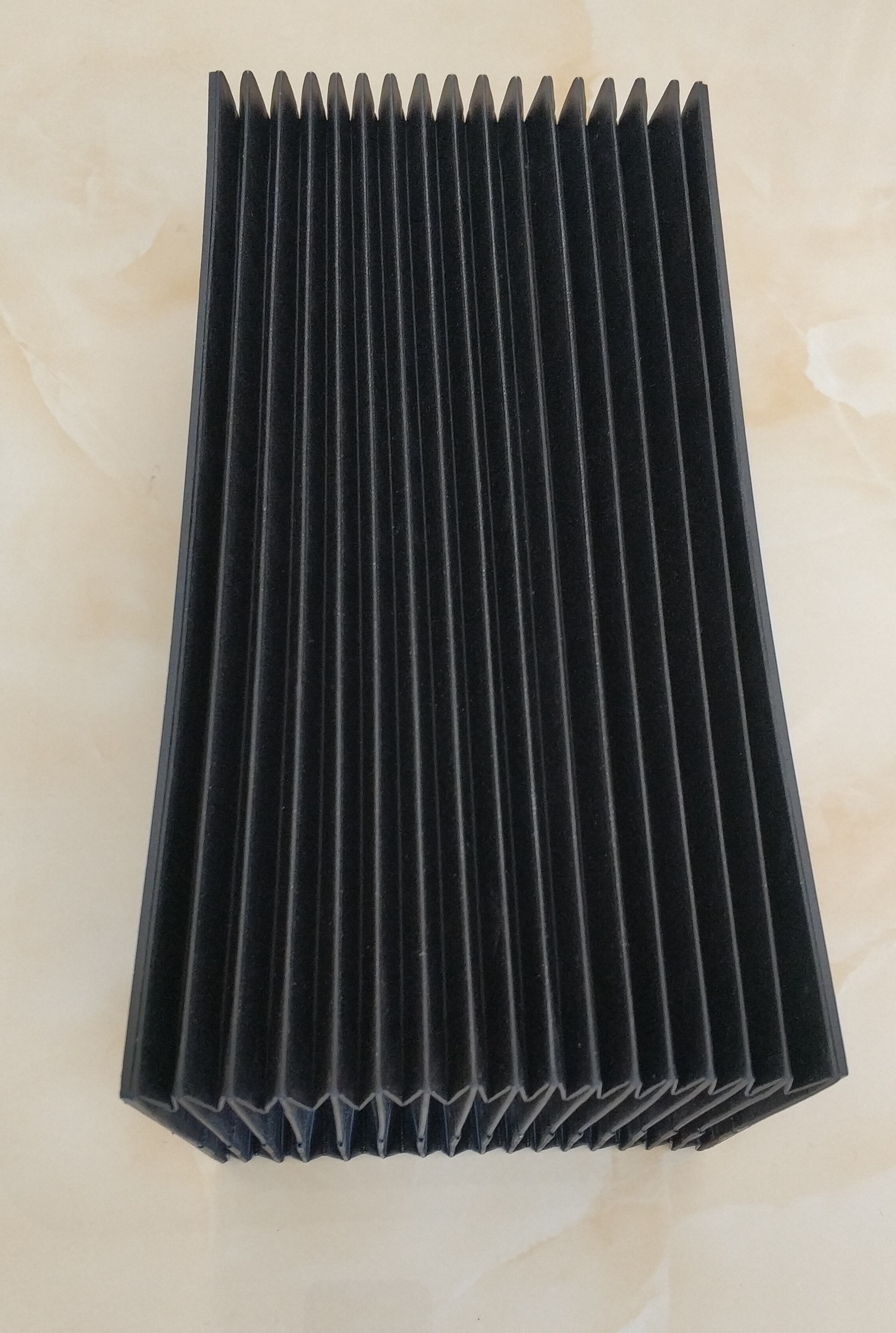 Soufflet de protection Rectangle, Lmax 300mm, extérieur 290 mm x 110mm, intérieur 260 mm x 80 mm