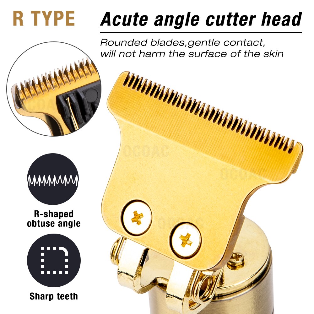 Cortadora de pelo eléctrica para hombre, afeitadora de barba de 0mm, con Máquina para cortar cabello de dragón recargable por USB