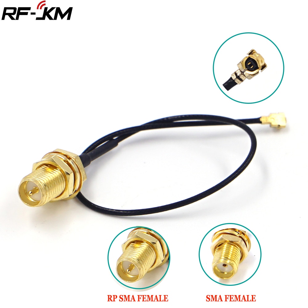 U.FL/IPX IPEX UFL a RP-SMA SMA antena hembra macho WiFi Cable Pigtail ufl ipex 1,13mm Cable RF 15CM