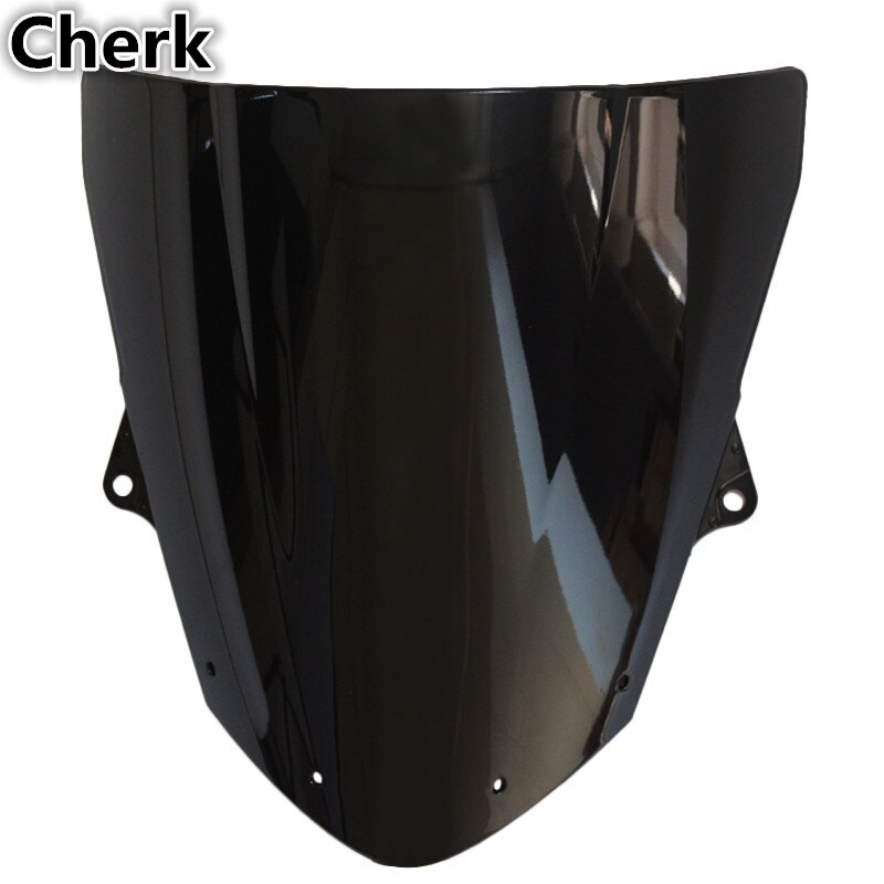Motorcycle Black Windshield Windscreen for KAWASAKI Ninja ZX6R 636 09-16 Double Bubble Wind Shield