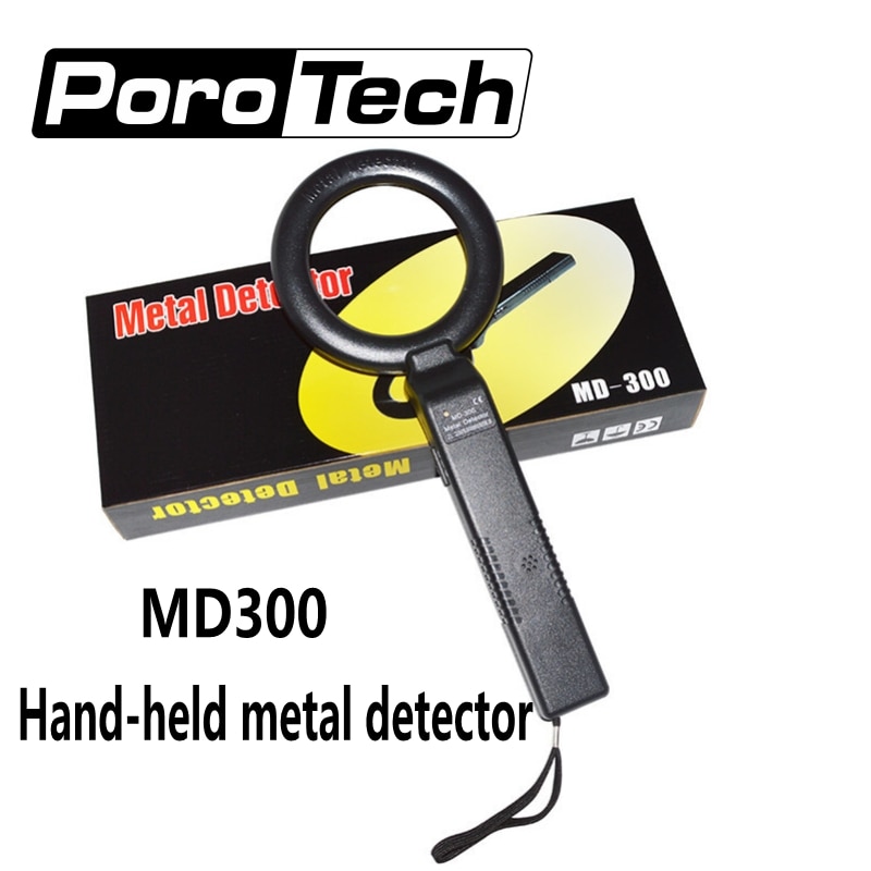 MD300 Hoge Gevoelige Draagbare Ronde Handheld Metaaldetector Body Scanner met Geluid Alarm en Trillingen Security Instrumenten