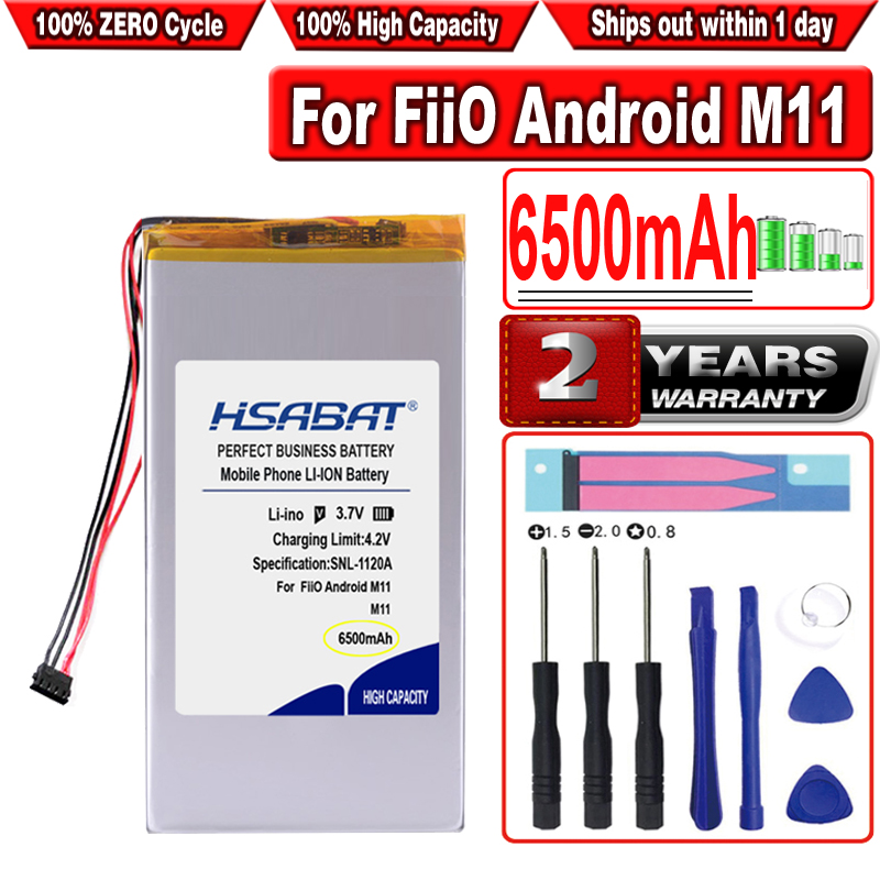 Hsabat 6500Mah Batterij Voor Fiio Android M11 Hifi Muziek MP3 Speler Voor Fiio M11 Pro M11Pro Speler