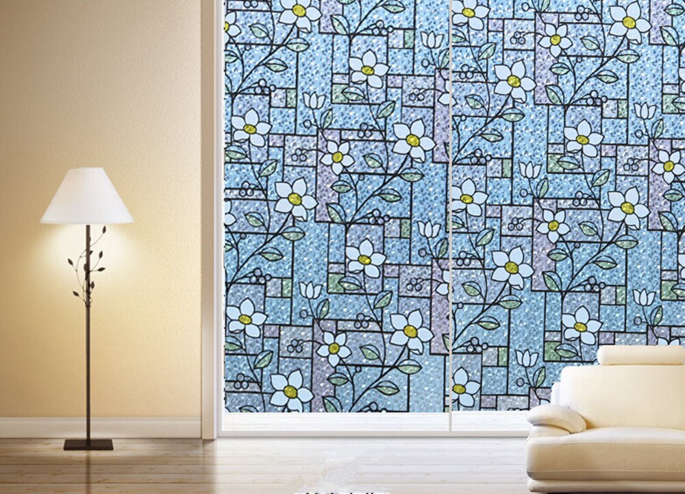 Fancy-fix Decorative Window Film Vinyl No Glue Frosted Privacy Film Static Cling 36" x 20"(92cm x 50cm)