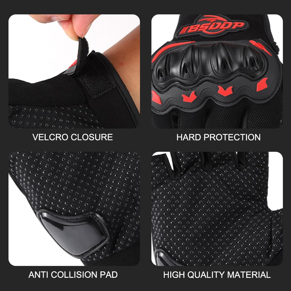 Motorcycle Half Finger Glove Motorbike Motocross Moto Hard Knuckle Fingerless Riding Biker Protective Gear gloves