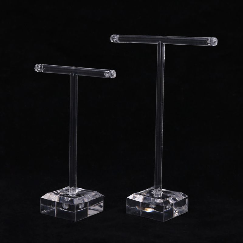 2 Pcs/Set Earrings Shelf Jewelry Display Rack T Shape Stand Show Charms Universal Showcase Boutique
