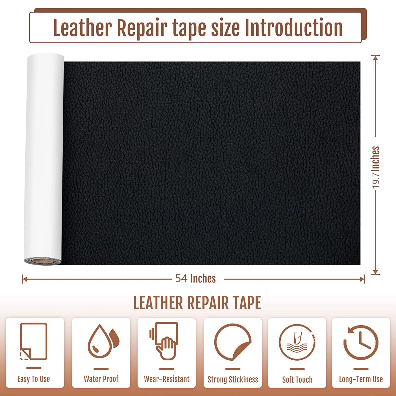 100X137Cm Zelfklevende Lederen Reparatie Tape Diy Zwart Zelfklevend Lederen Reparatie Tape Ffor Bank Reparatie Patches Plakkerig