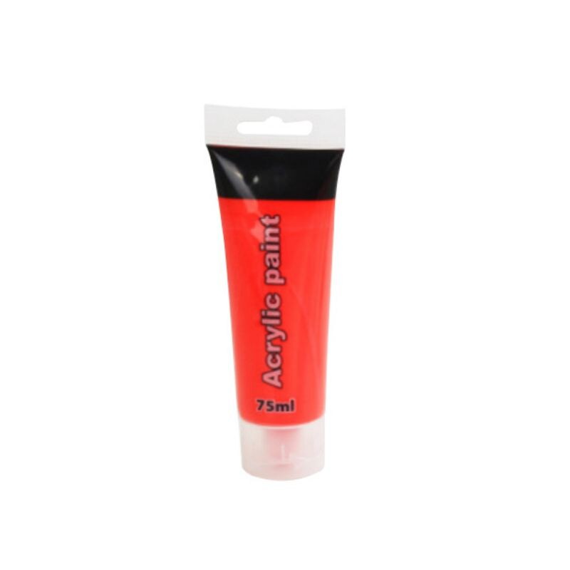 Peinture en tissu pour vêtements | Tuyau acrylique de 75ml peinture murale pour vêtements, fiber de clou Textile, peintures acryliques, grandes fournitures d'art: Rouge