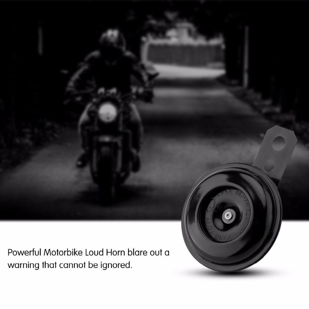 12v 1.5a 105db motorcykel elektrisk horn kit runde høje horn højttalere vandtæt til scooter knallert snavs cykel atv