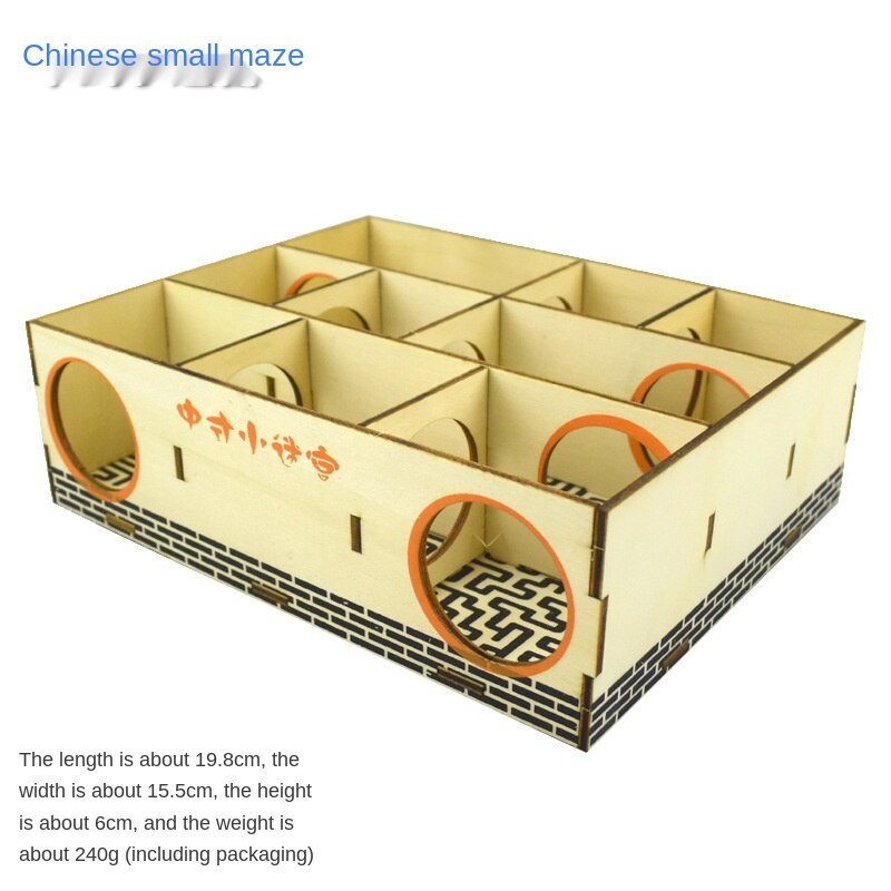 Jouet d'entrainement pour animaux domestiques, labyrinthe, cloche, balançoire, Sport, échelle d'escalade, maison, Villa, nid, tunnel, Cage à Hamster: maze-S