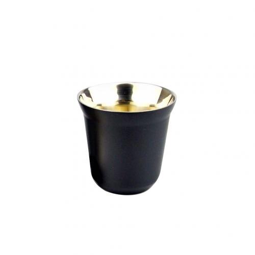 80ml dobbeltvegg rustfritt stål espressokopp isolasjon nespresso nisse kaffekopp kapsel form søte termokopp kaffekrus: matt svart